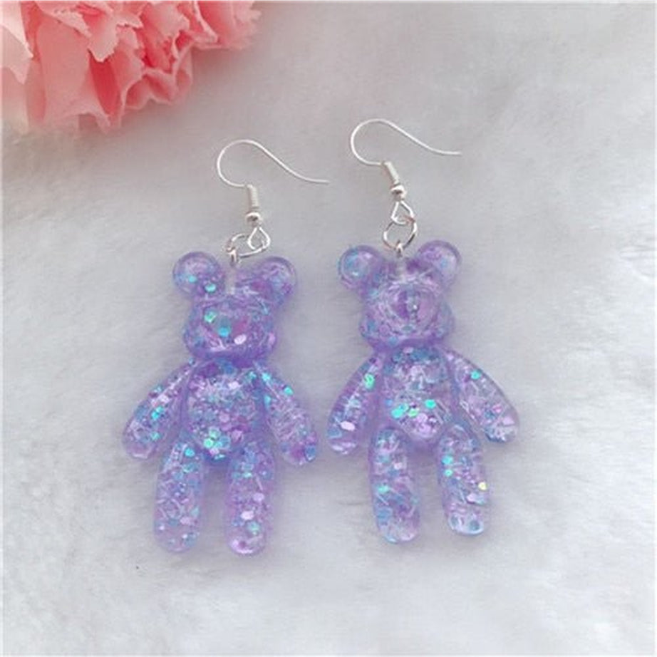 Y2k Kidcore Multicolor Bear Earrings