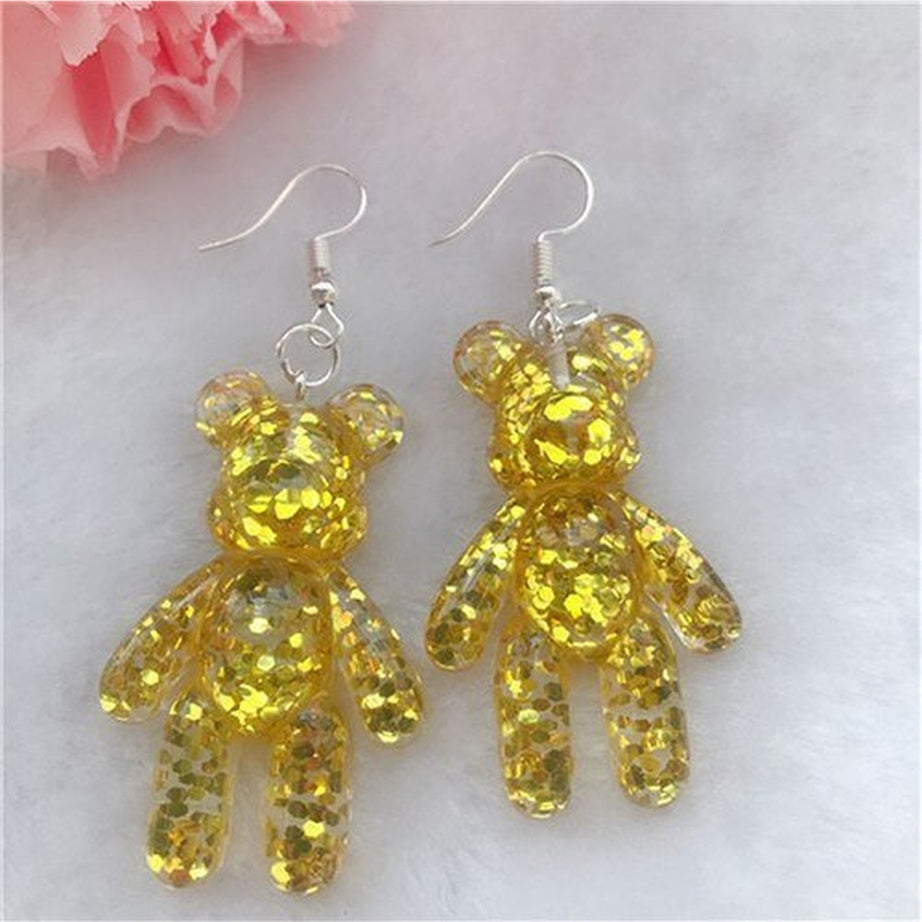 Y2k Kidcore Multicolor Bear Earrings