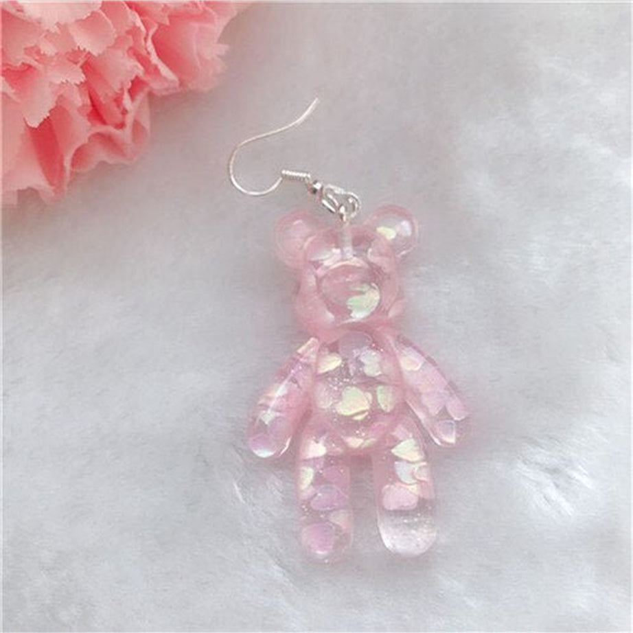 Y2k Kidcore Multicolor Bear Earrings
