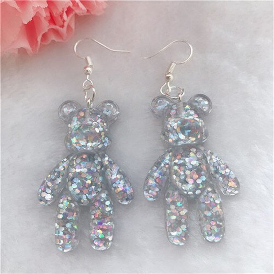 Y2k Kidcore Multicolor Bear Earrings