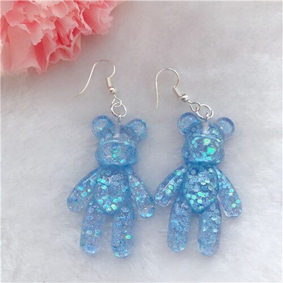 Y2k Kidcore Multicolor Bear Earrings