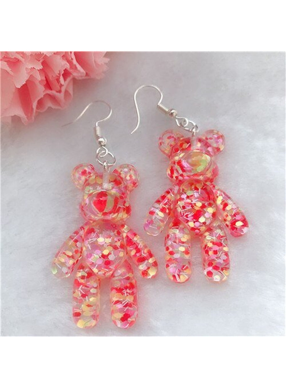 Y2k Kidcore Multicolor Bear Earrings