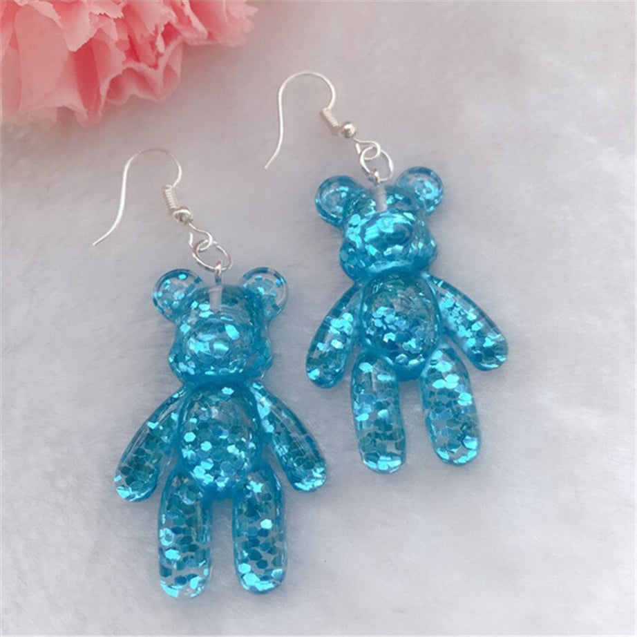 Y2k Kidcore Multicolor Bear Earrings