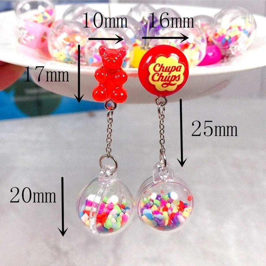 Y2k Kidcore Multicolor Candy Charms Earrings