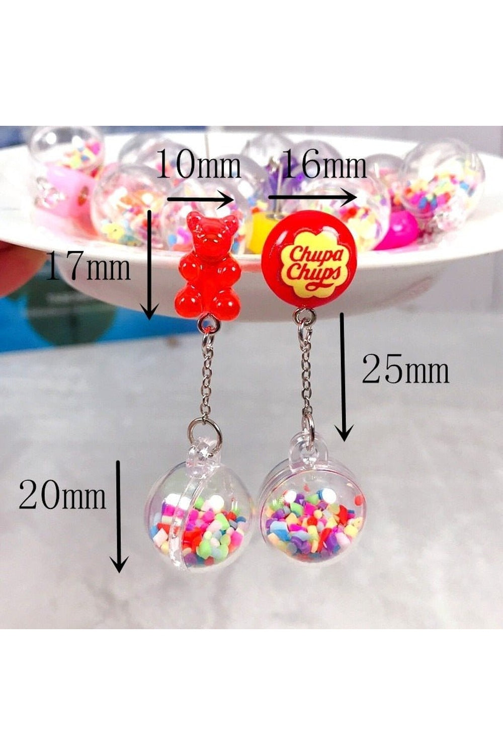 Y2k Kidcore Multicolor Candy Charms Earrings