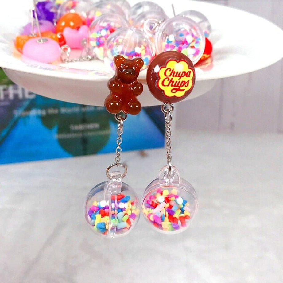 Y2k Kidcore Multicolor Candy Charms Earrings