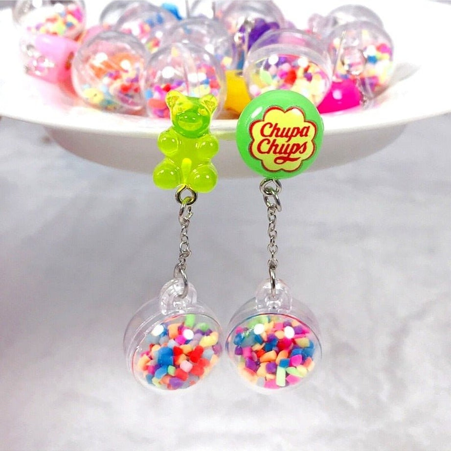 Y2k Kidcore Multicolor Candy Charms Earrings