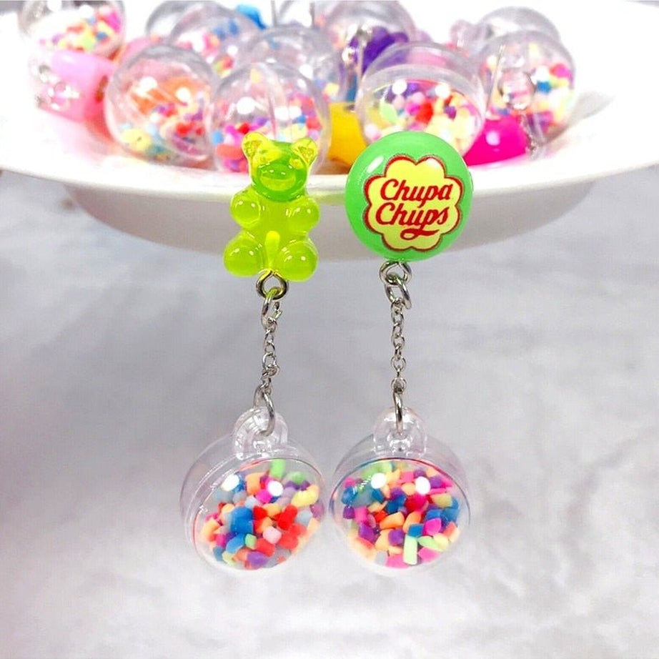 Y2k Kidcore Multicolor Candy Charms Earrings