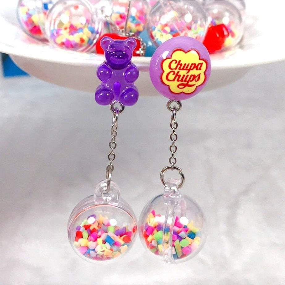 Y2k Kidcore Multicolor Candy Charms Earrings