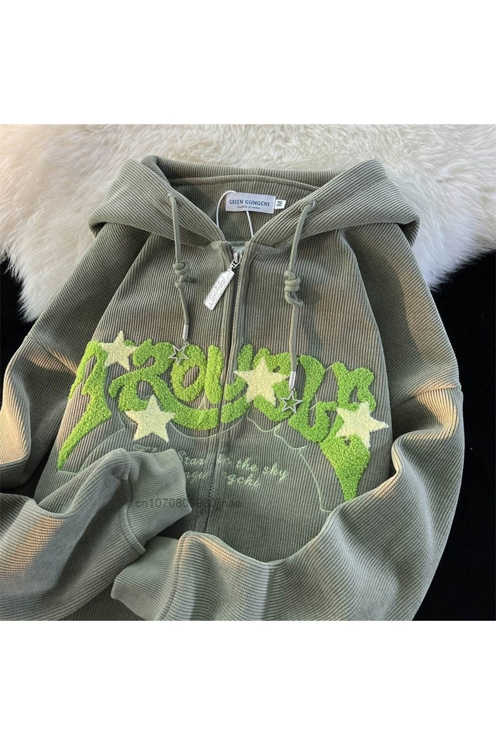 Y2k Kidcore Zip Up Casual Hoodies