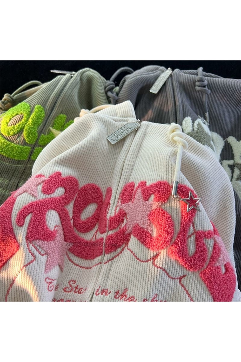 Y2k Kidcore Zip Up Casual Hoodies