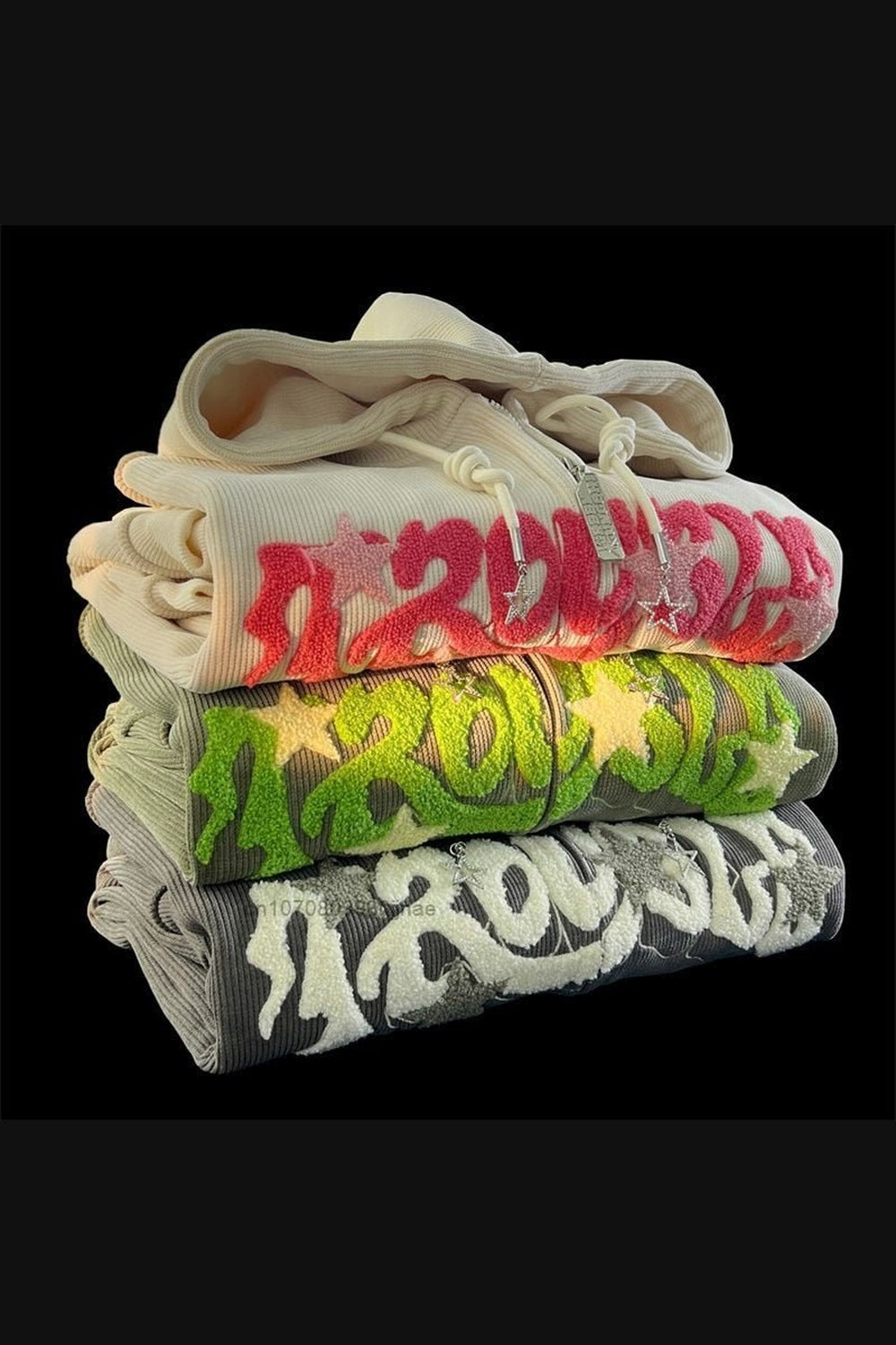 Y2k Kidcore Zip Up Casual Hoodies