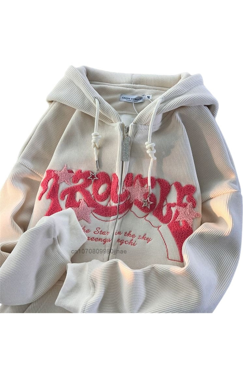 Y2k Kidcore Zip Up Casual Hoodies