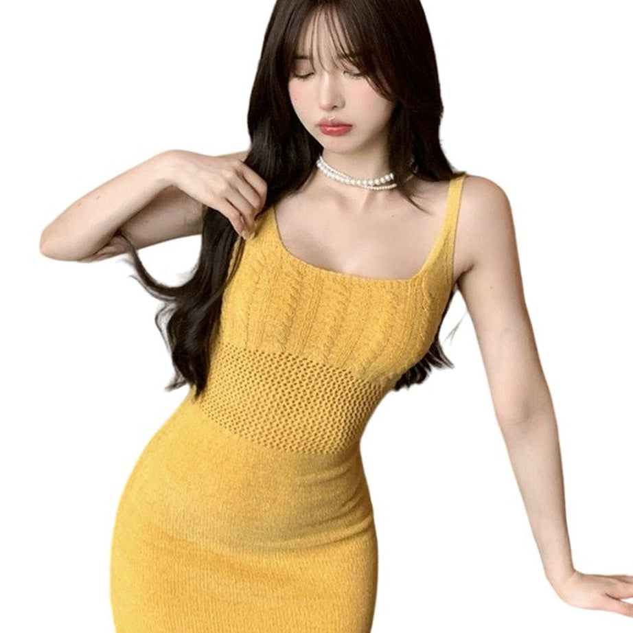 Y2k Knitted Bodycon Dress