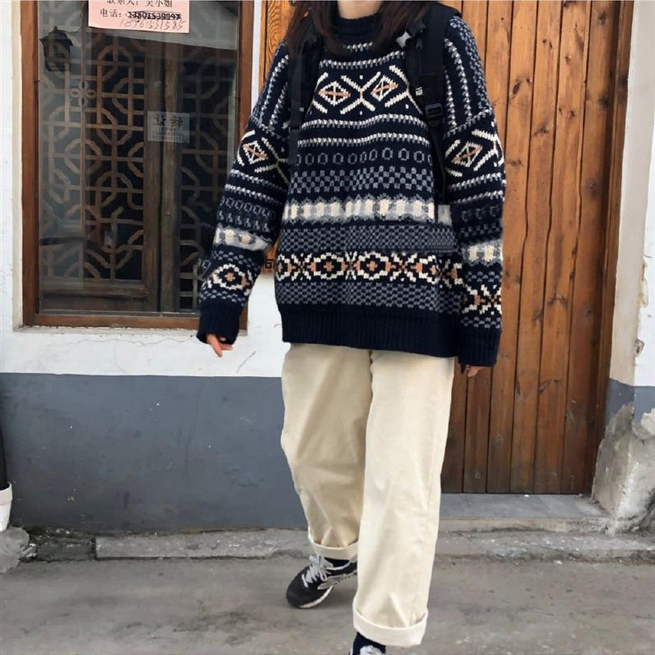 Y2k Knitted Retro Vintage Sweater