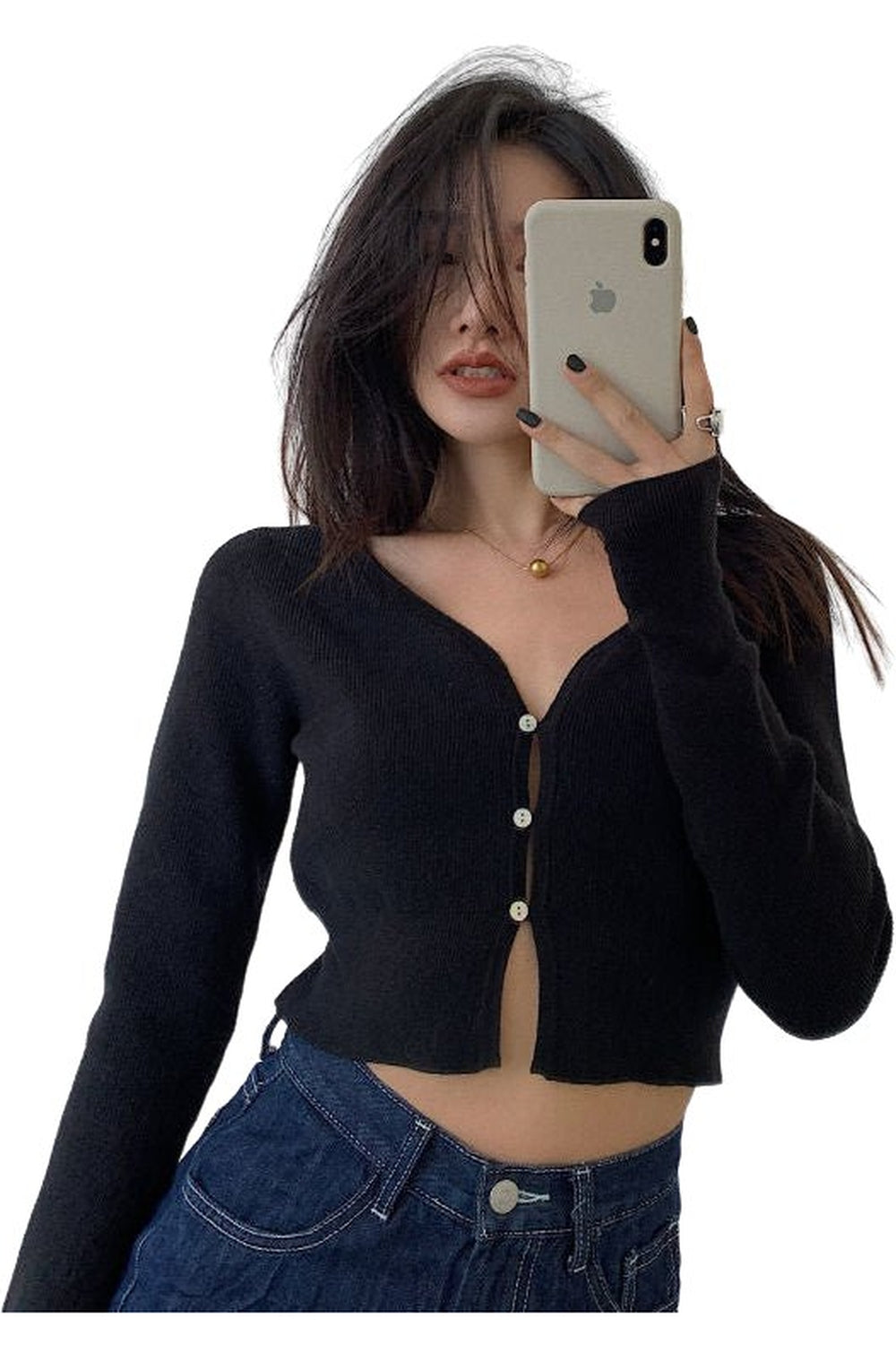 Y2k Korean Aesthetic Cropped Cardigan