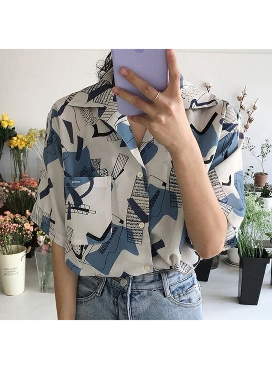 Y2k Korean Aesthetic Simple Shirt