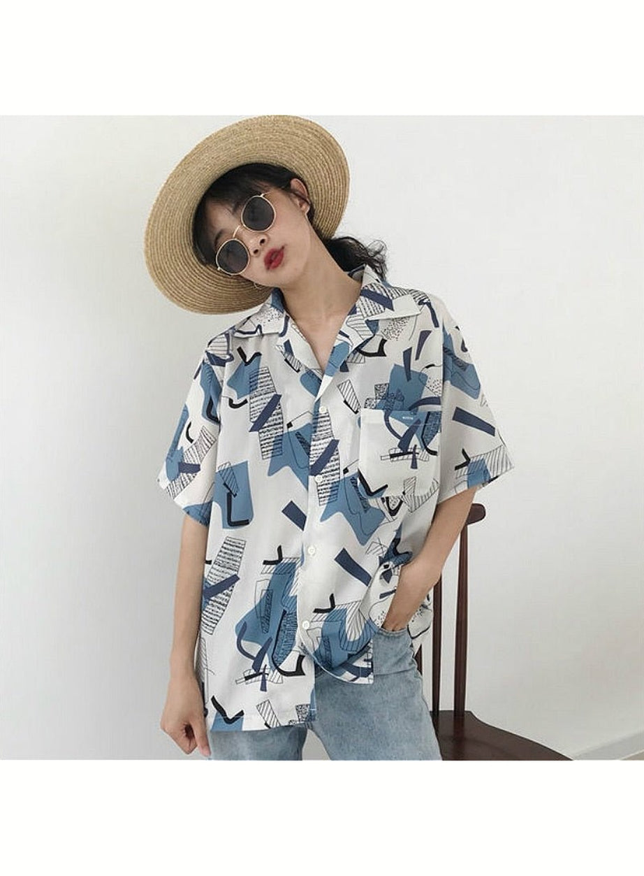 Y2k Korean Aesthetic Simple Shirt