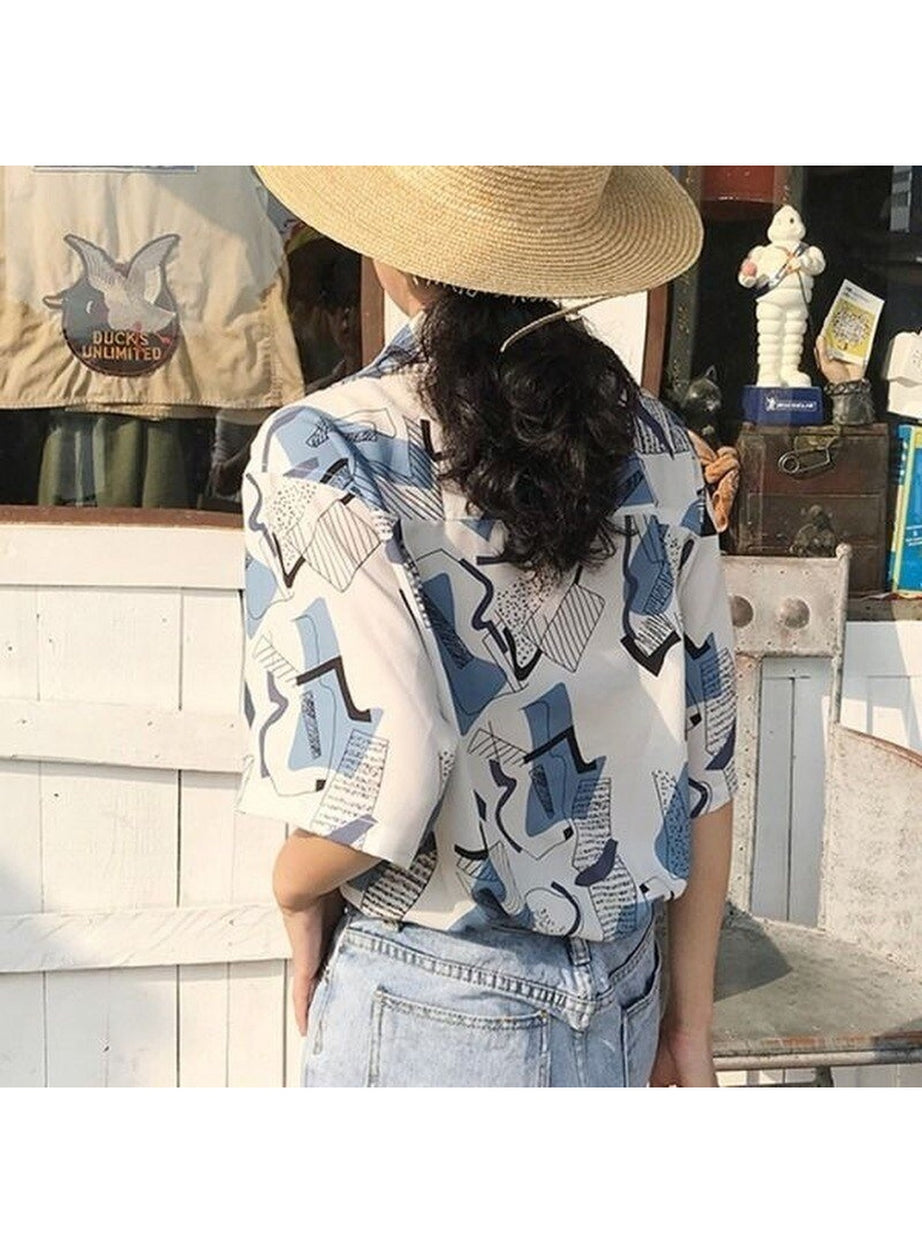 Y2k Korean Aesthetic Simple Shirt