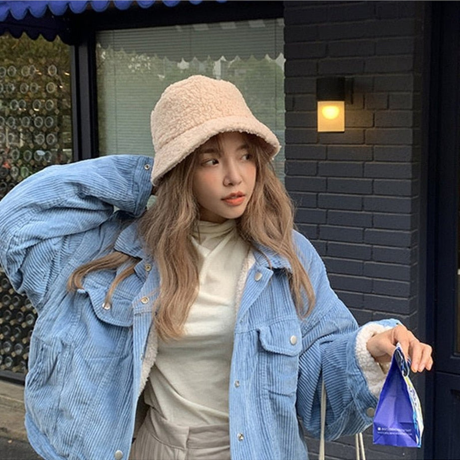 Y2k Korean Artificial Fur Hat