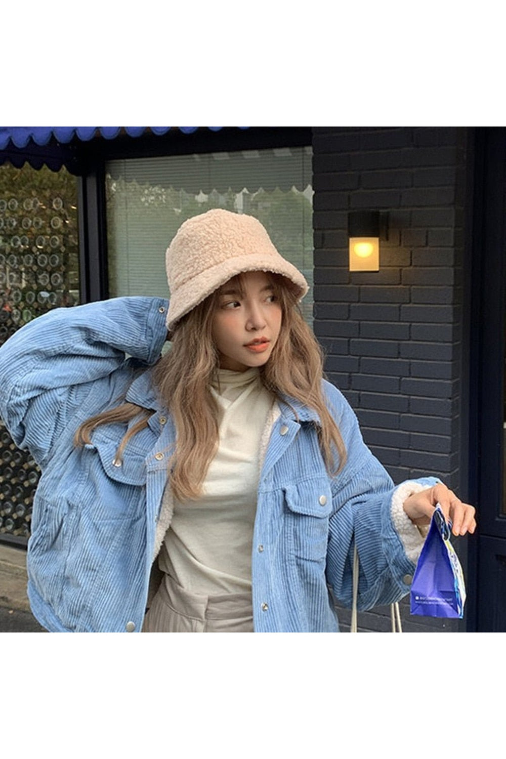 Y2k Korean Artificial Fur Hat