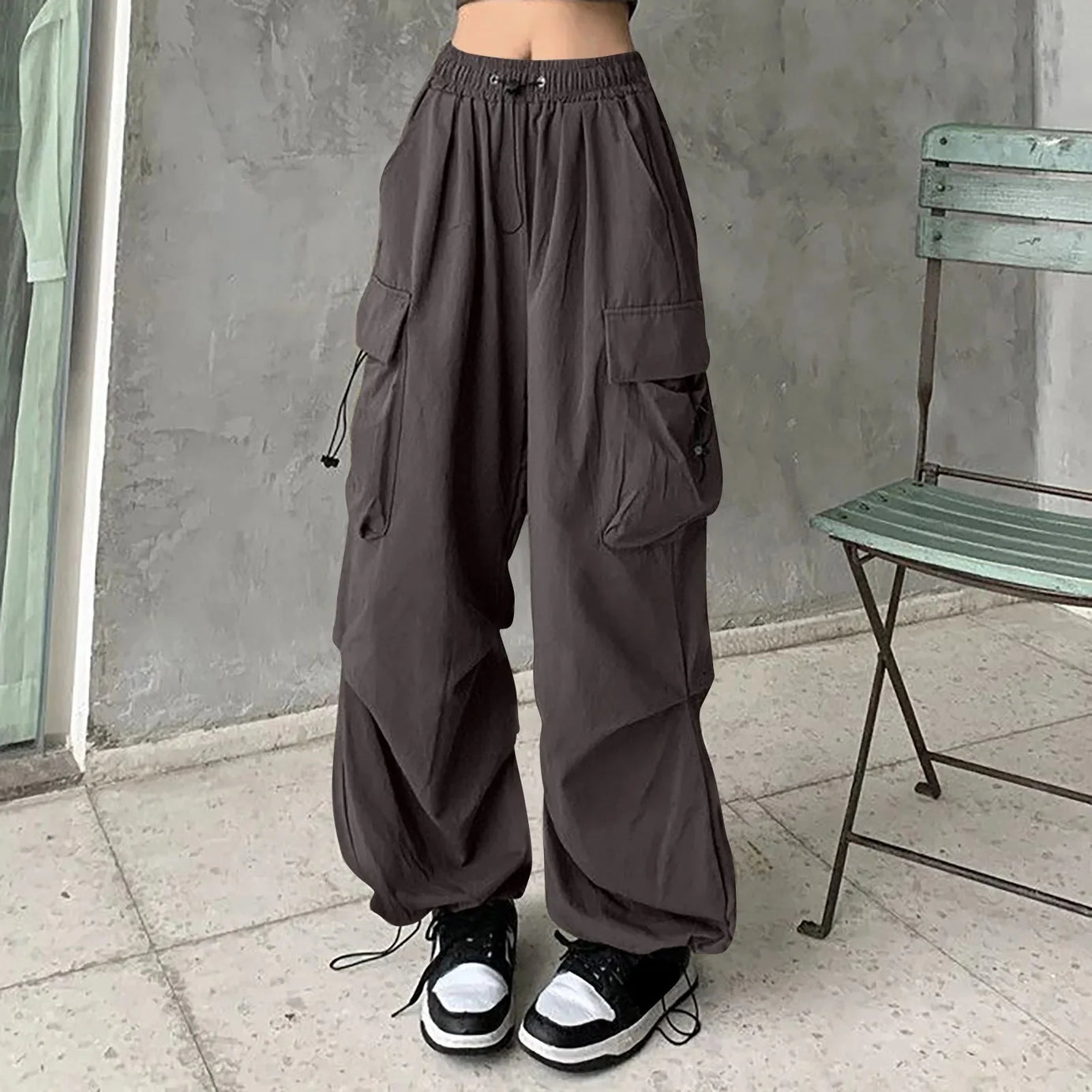 Korean Baggy Cargo Pants - Pants