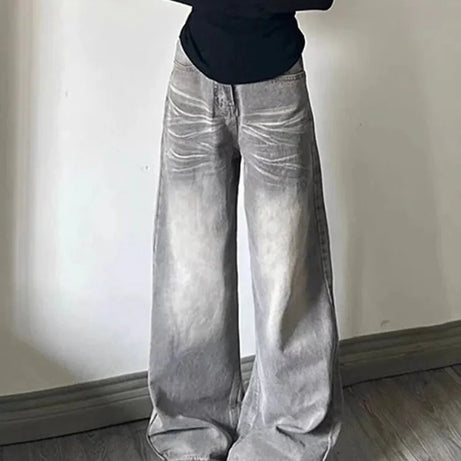 Korean Baggy Denim Pants - Pants