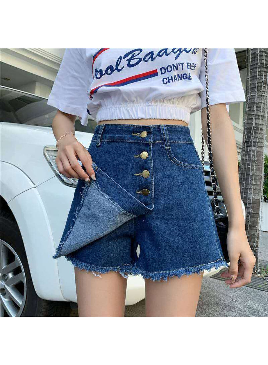 Y2k Korean Casual Denim Skirt