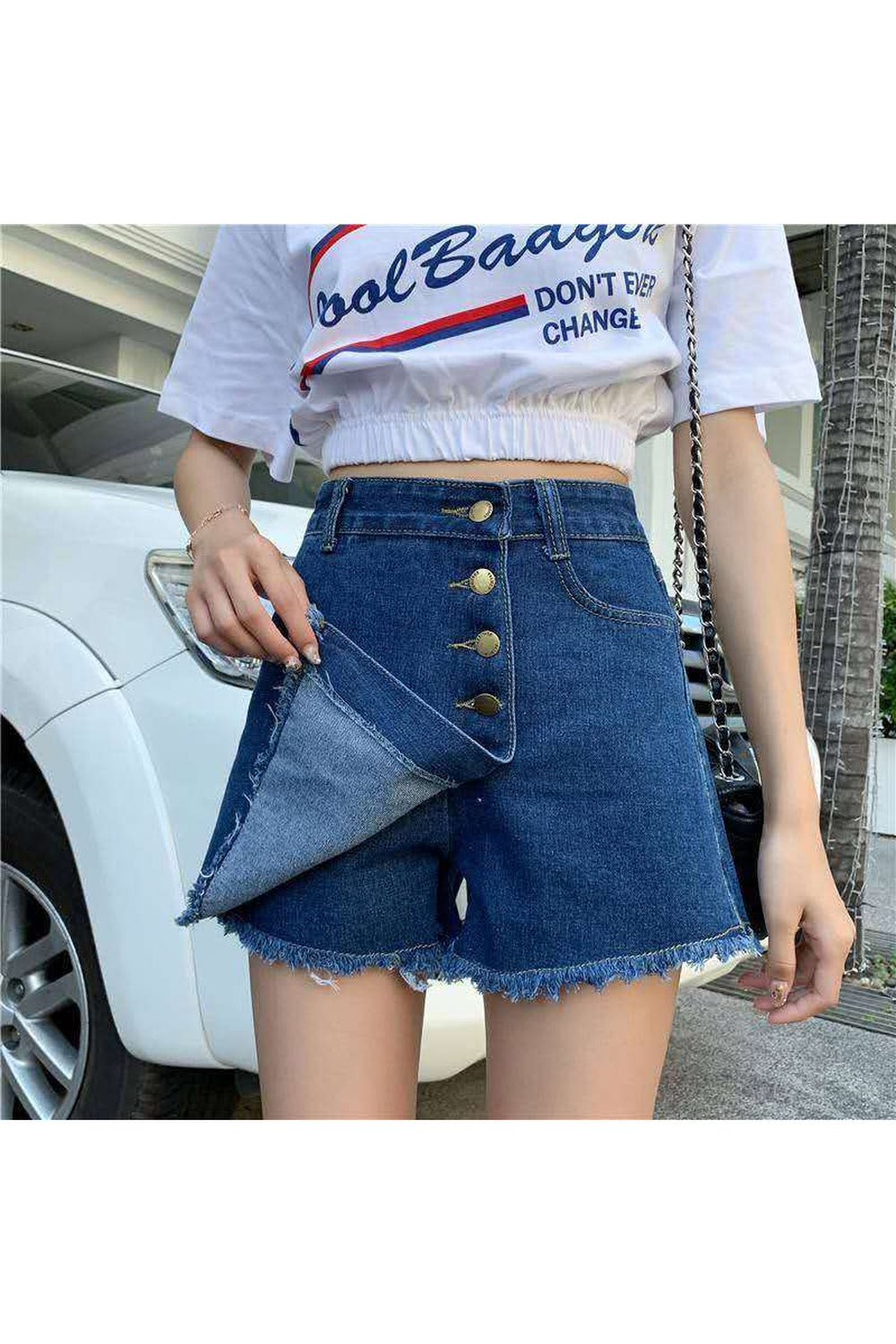 Y2k Korean Casual Denim Skirt