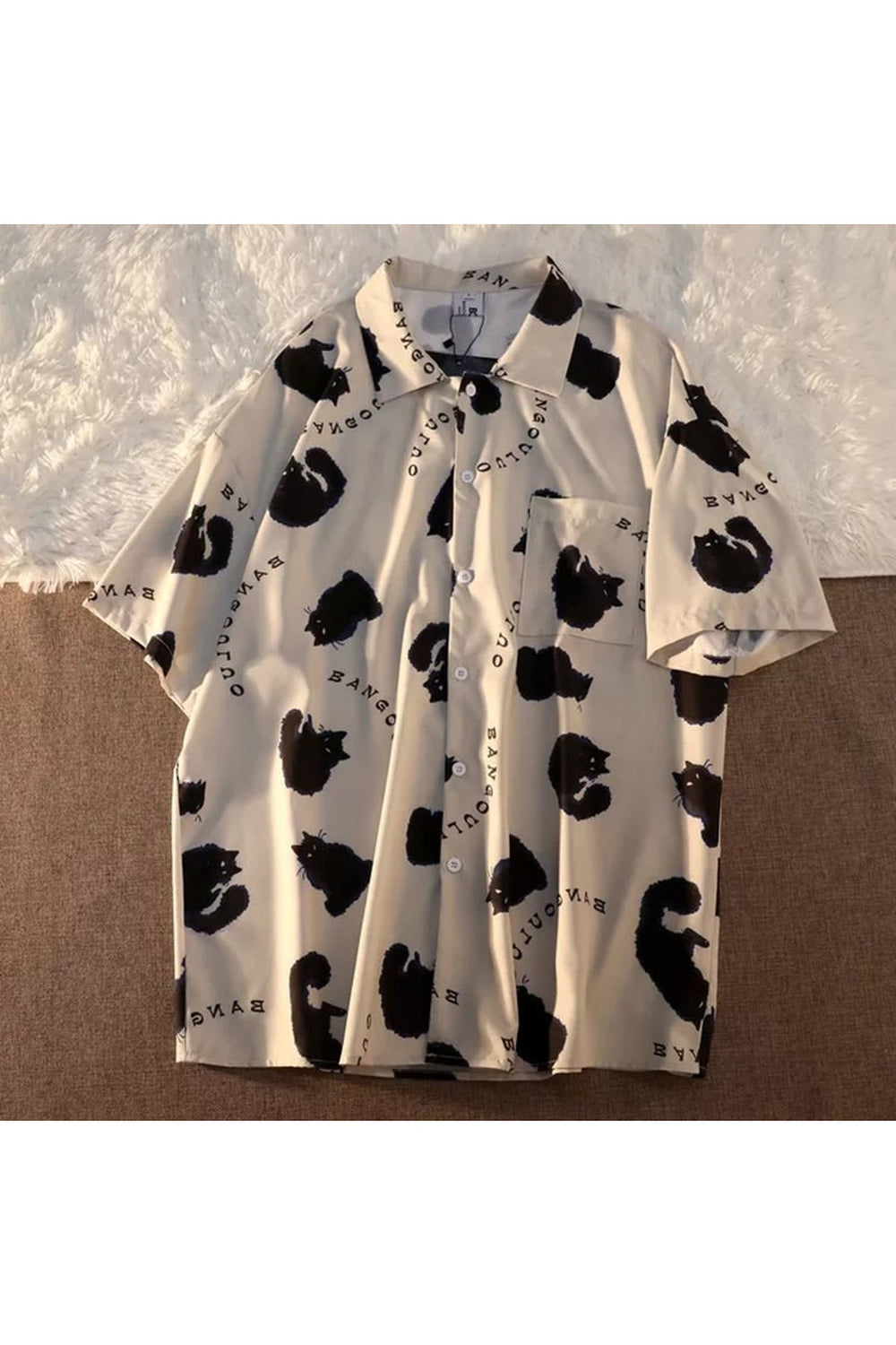 Y2k Korean Cat Shirt