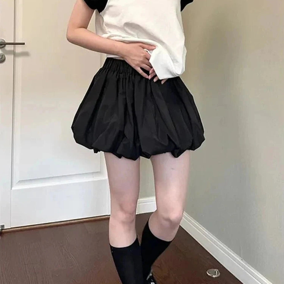 Y2k Korean Mini Balloon Skirt