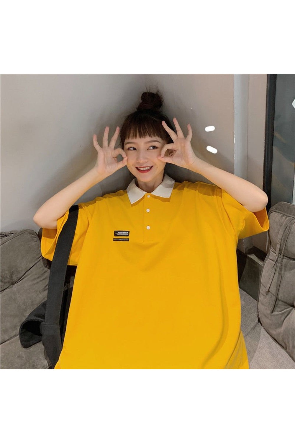 Y2k Korean Pastel Polo T-shirt
