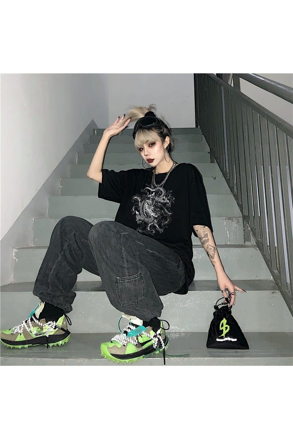 Y2k Korean Punk T-shirt