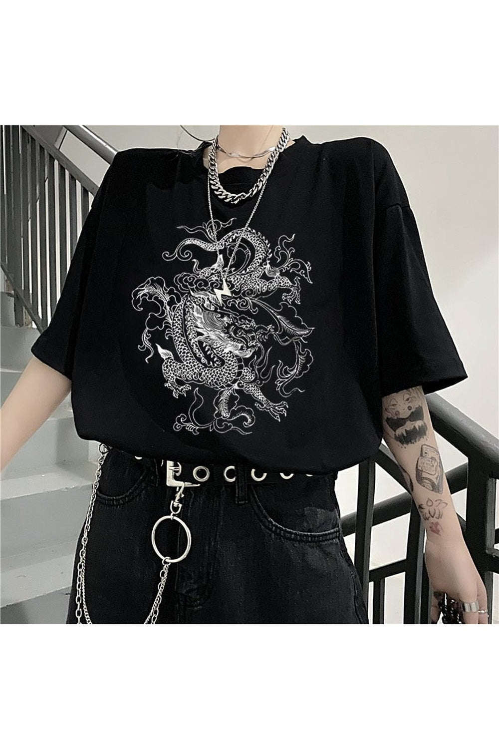 Y2k Korean Punk T-shirt