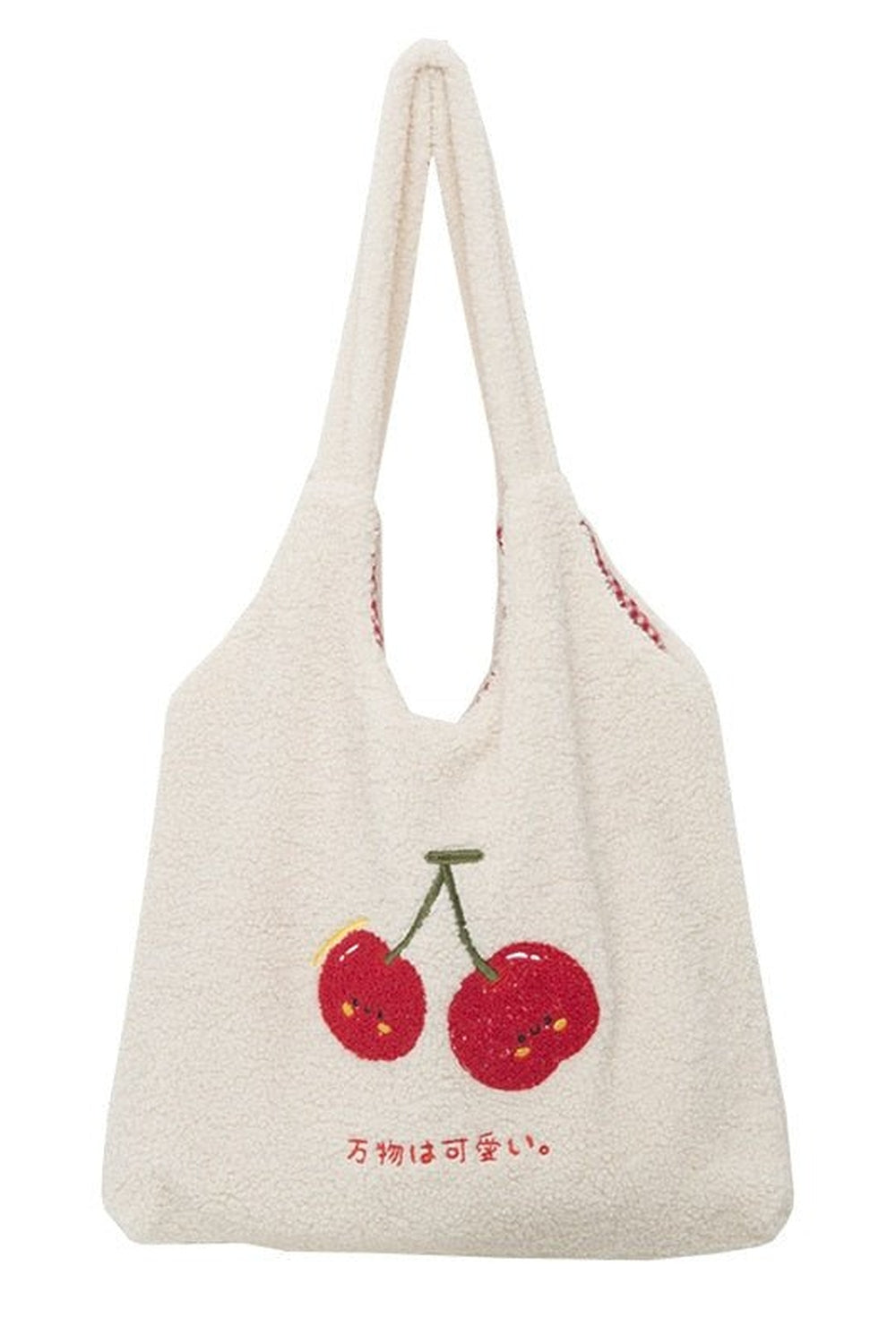 Y2k Korean Softie Plush Cherry Shoulder Bag