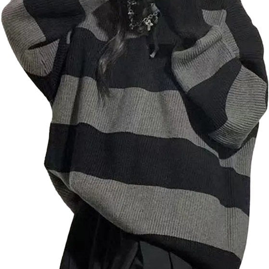 Y2k Korean Stripe Knit Sweater