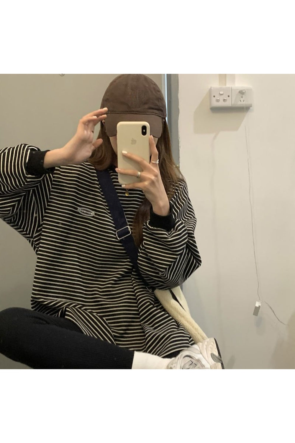 Y2k Korean Striped T-shirt