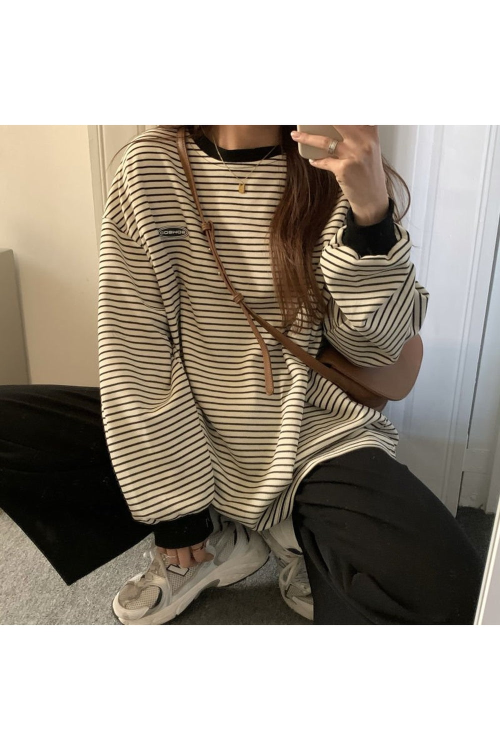 Y2k Korean Striped T-shirt