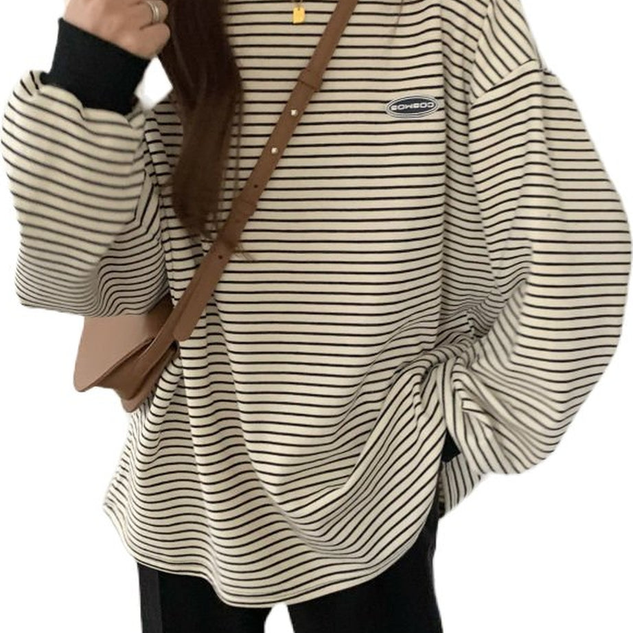 Y2k Korean Striped T-shirt