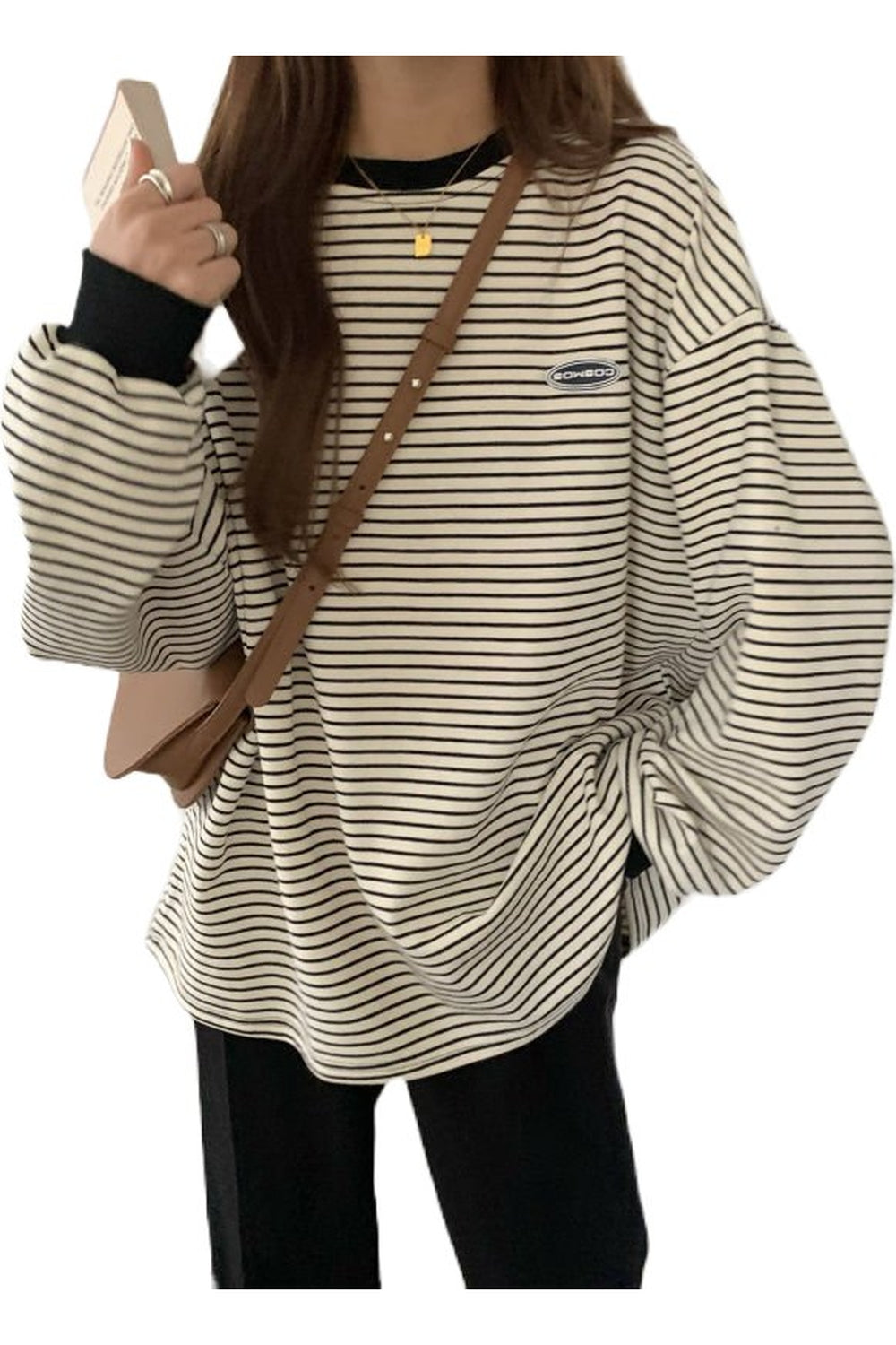 Y2k Korean Striped T-shirt