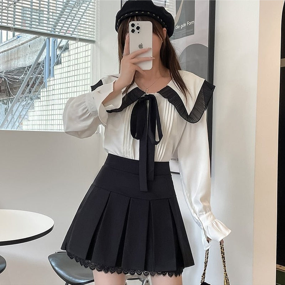 Y2k Korean Style A-line Short Skirt