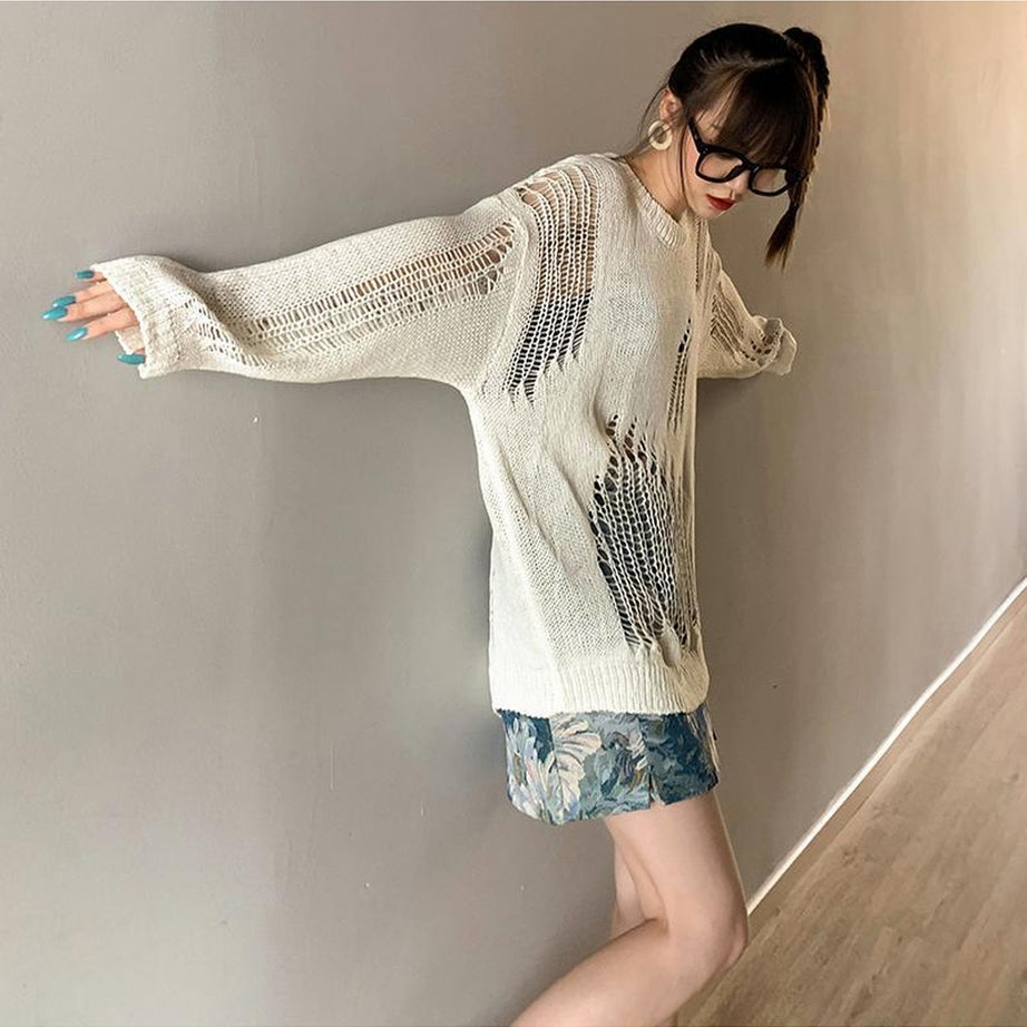 Y2k Korean Style Loose Sweater