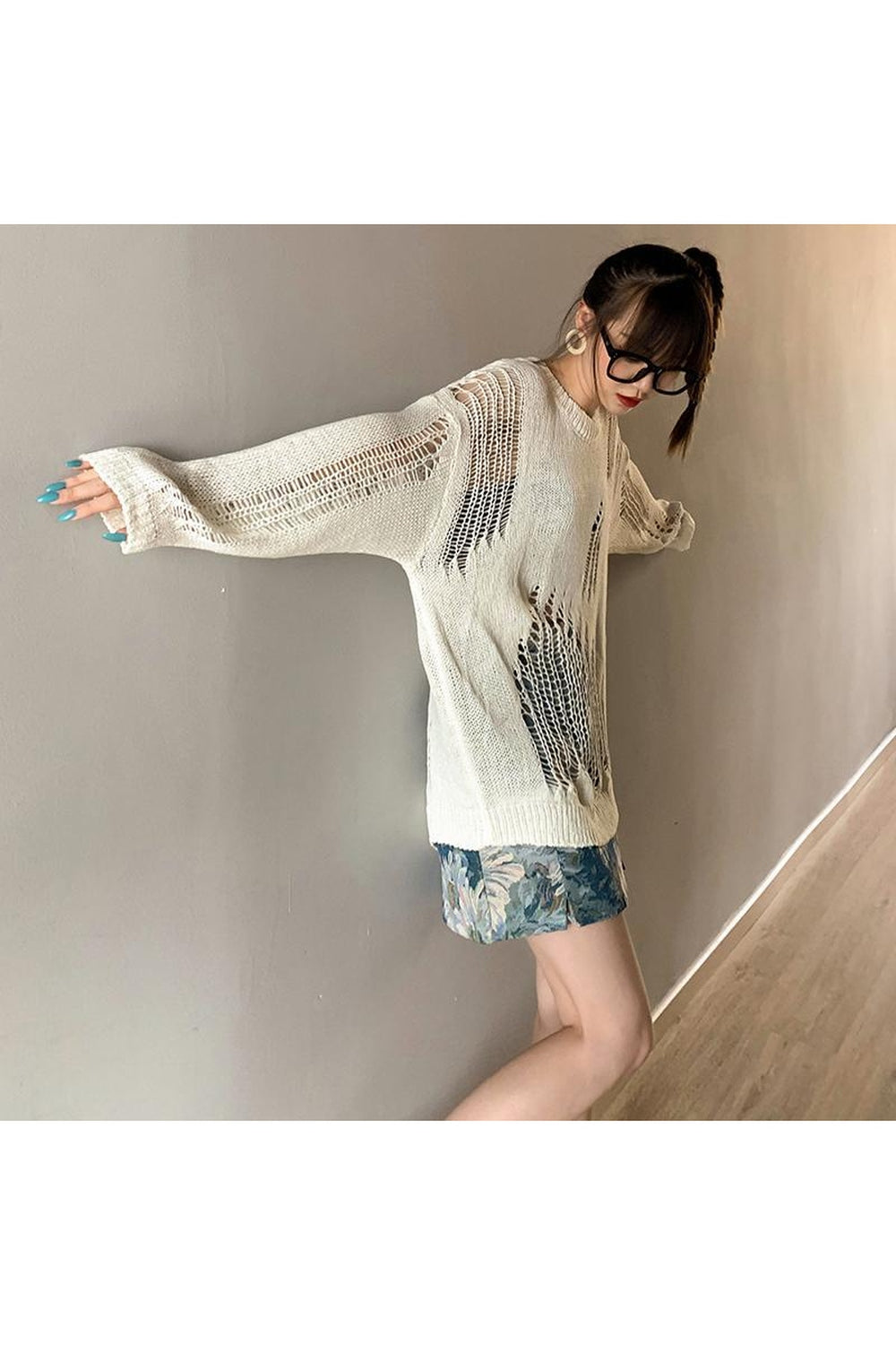 Y2k Korean Style Loose Sweater
