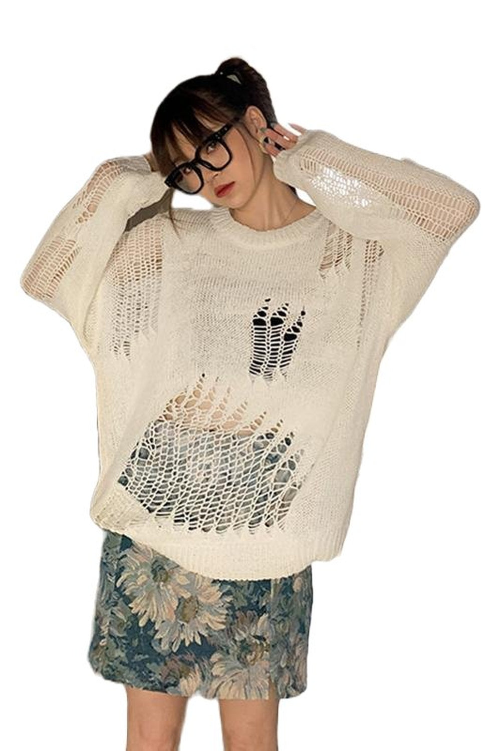 Y2k Korean Style Loose Sweater