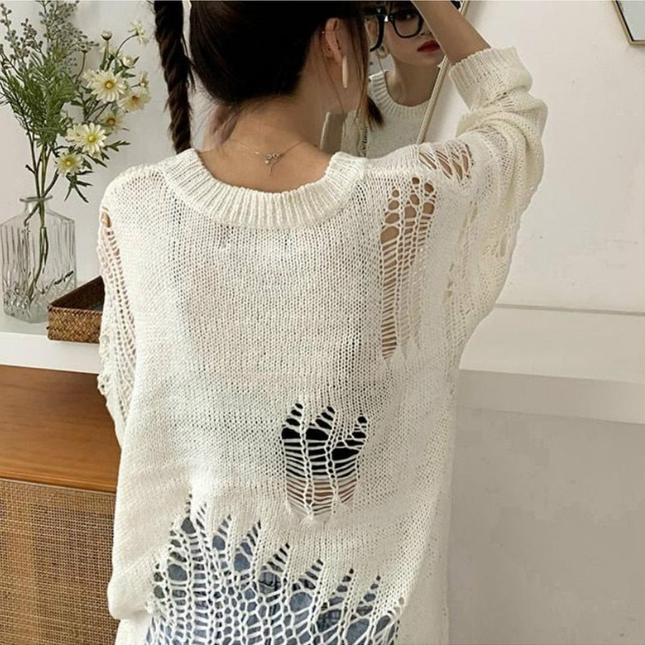 Y2k Korean Style Loose Sweater