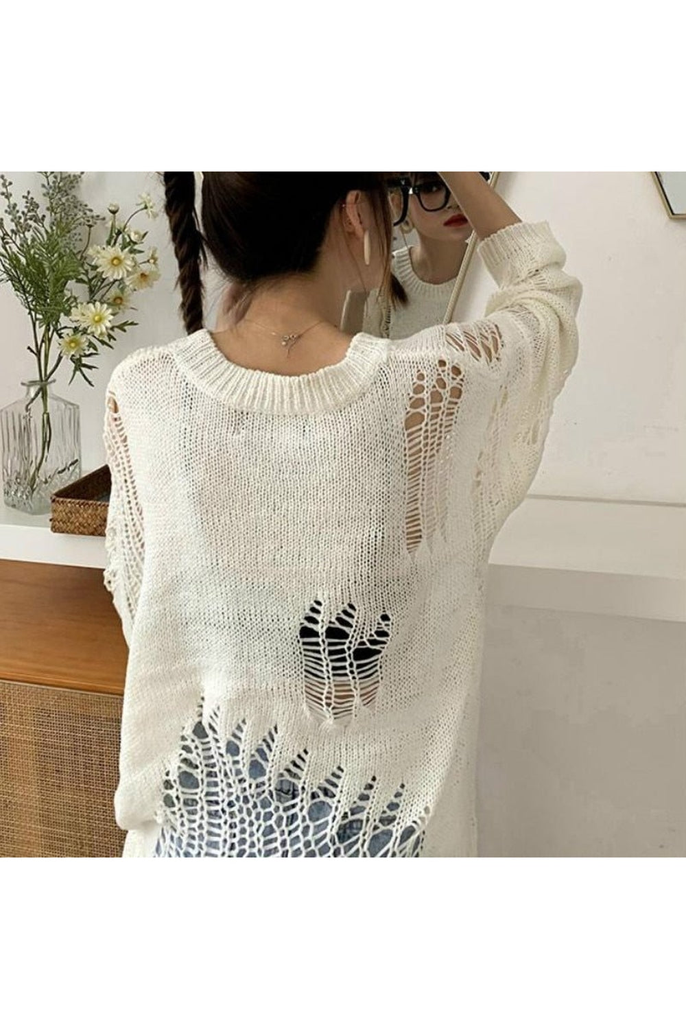Y2k Korean Style Loose Sweater