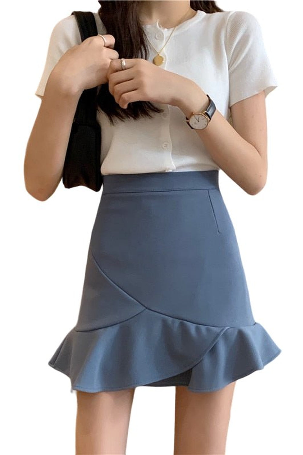 Y2k Korean Style Ruffle Skirt