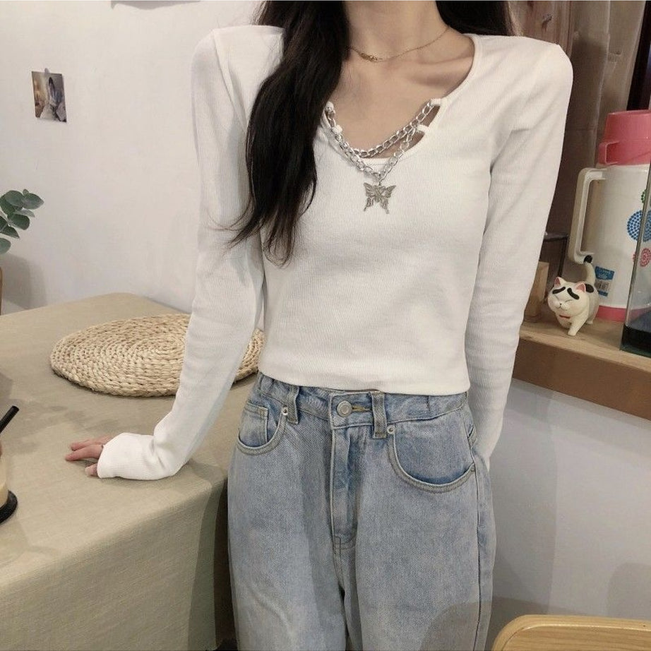 Y2k Korean Summer Long Sleeve T-shirt