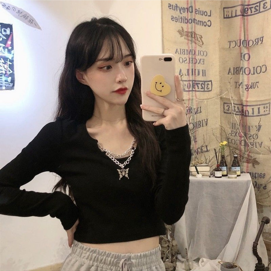 Y2k Korean Summer Long Sleeve T-shirt