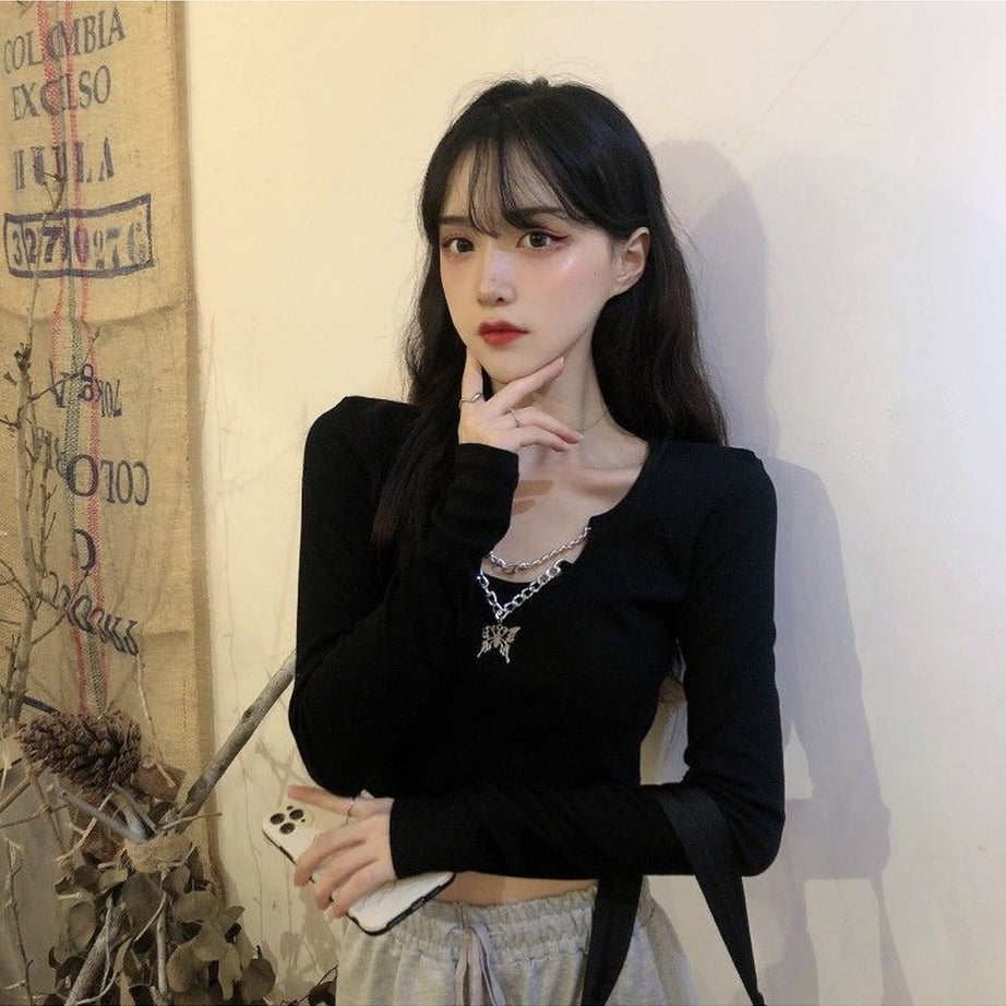 Y2k Korean Summer Long Sleeve T-shirt